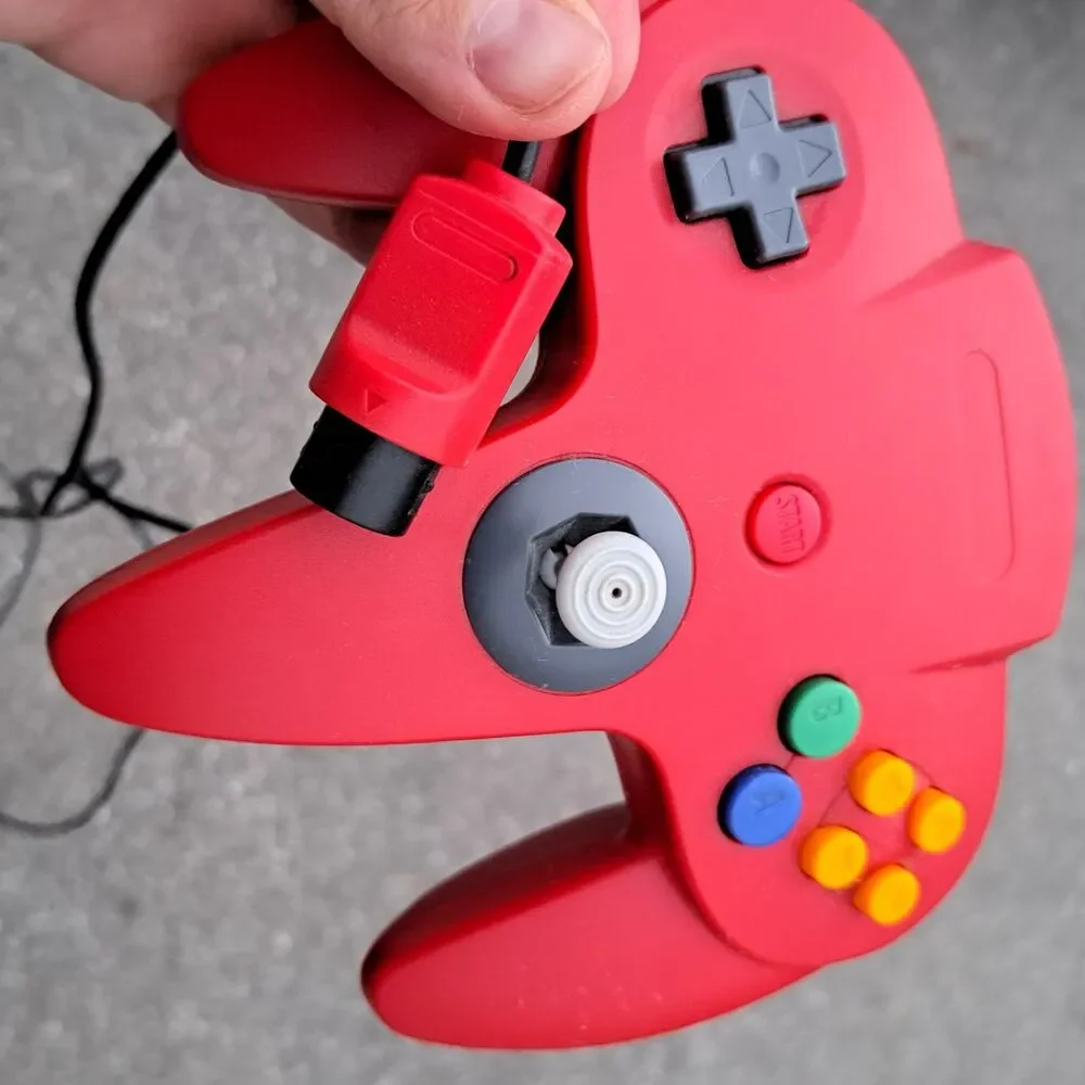 Red Nintendo N64 Gaming Controller Unbranded TESTED